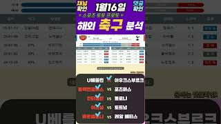 25년1월16일 해외축구 분데스리가 프랑FA컵 EPL 네덜FA컵 EFL챔 세리에A 스페FA 최종분석픽 토토분석 스포츠분석 프로토분석 [upl. by Notsniw]