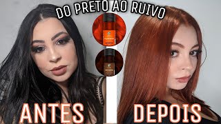 DO PRETO AO RUIVO EM 2 DIAS  SHAMPOOZADA DESCOLORAÇÃO GLOBAL CAMALEÃO COLOR [upl. by Nitsu]