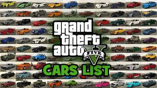 GTA 5 Cars List Vehicles List Cars in the Grand Theft Auto V [upl. by Anairt355]