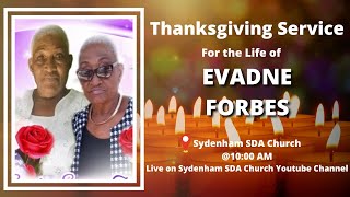 Sun Jan 12 2025  Thanksgiving Service for Evadne Forbes  Sydenham SDA Online Church  1000 AM [upl. by Lyrrehs905]