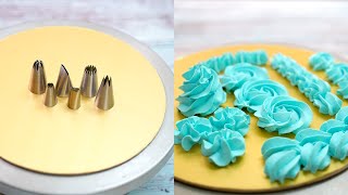 How to Use Different Cake Nozzles  Cake Decorating Tips and Tricks [upl. by Eittol]