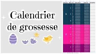 COMMENT CALCULER LAGE DE SA GROSSESSE  CALENDRIER GRATUIT [upl. by Johnnie]