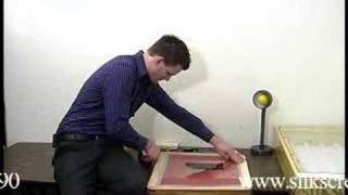 Screen printing screen exposure process  How to screen print [upl. by Ahsiener]