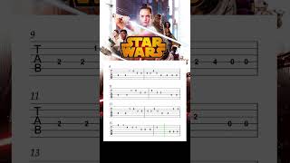 Star Wars  EASY GUITAR TAB [upl. by Nilerual]