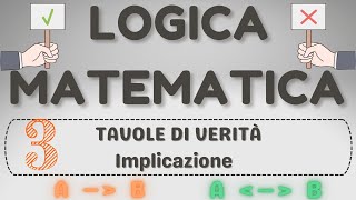 3 Logica matematica  implicazione semplice e doppia  tavole di verità [upl. by Eelac]