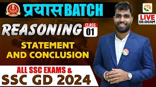 Statement And Conclusion Tricks  1  SSC GD Reasoning 2023  Reasoning for SSC  sscgd reasoning [upl. by Pontone199]