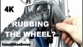 How To Adjust V Brakes On Hybrid  Mountain Bike Rubbing On One Side  4K [upl. by Alig]