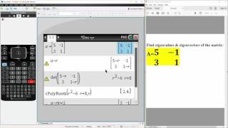 DiffEQ Eigenvalues and Eigenvectors TInSpire CX CAS [upl. by Eecyac]