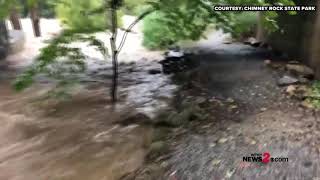 INTENSE Flooding at Chimney Rock State Park [upl. by Latty]