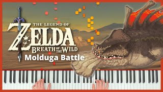 Molduga Battle  The Legend of Zelda Breath of the Wild  Piano Cover  Sheet Music [upl. by Tadeas819]