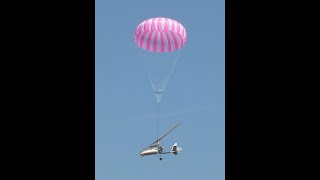 Gyrocopter parachute rescue system or ballistic recovery system BRS [upl. by Kial]