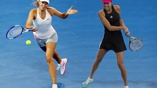 Sharapova vs Ivanovic Brisbane Final Highlights 2015 [upl. by Hcnarb]