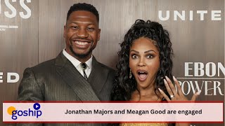 Jonathan Majors and Meagan Good are engaged [upl. by Tanah]