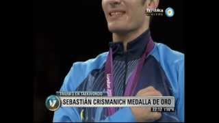 Visión Siete Londres 2012 Taekwondo Sebastián Crismanich medalla de oro [upl. by Wearing703]