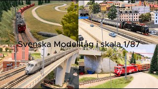 Svenska modelltåg i skala 187 över 10 olika tågsätt [upl. by Floeter]