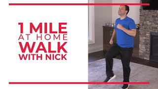 1 Mile At Home Walk with Nick  Walking Workout [upl. by Aikahc725]