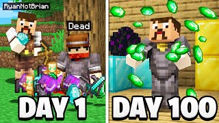 I Spent 100 Days as a Minecraft Bandit [upl. by Hallett]