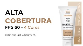 PROTETOR SOLAR COM COR PELE OLEOSA  BIOSOLE BB FPS 60  ADA TINA [upl. by Ybloc673]