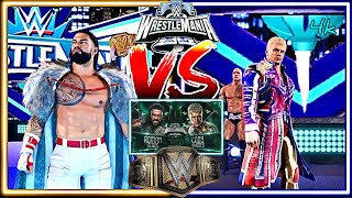 Roman Reigns VS Cody Rhodes Wrestlemania  WWE Championship [upl. by Zined909]