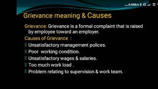 Grievance handling procedure l causes of grievance [upl. by Bricker]