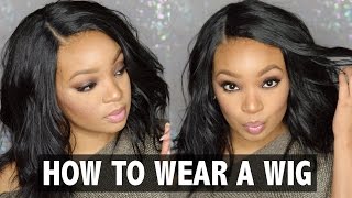 HOW TO WEAR A WIG FOR BEGINNERS  BOBBI BOSS WIG [upl. by Alix]