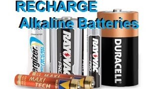 recharge Alkaline Batteries Duracell Energizer Rayovak AA AAA C D [upl. by Jehiah]