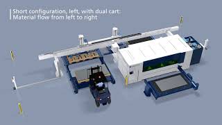 TRUMPF laser cutting TruLaser 2030 fiber  Flexible automation [upl. by Aciretehs]