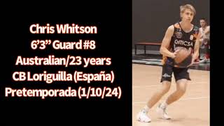 Chris Whitson Valencía Pretemporada 1st October 2024 6’3” Guard 8 [upl. by Spalla794]