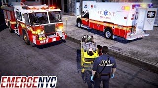 EmergeNYC FDNY Engine 49 amp Ambulance Responding To A EMS Call [upl. by Raymond9]