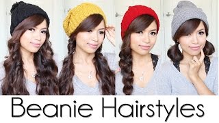 Cute amp Easy Hairstyles for Beanies  Hats [upl. by Akeimahs]