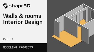 3D Modeling for Interior Design Walls amp Rooms  Shapr3D StepbyStep [upl. by Mendes266]