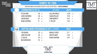 Shipton under Wychwood CC 1st XI v Tiddington CC 1st XI [upl. by Enitnemelc379]