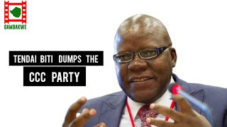 Tendai Biti Dumps CCC [upl. by Morril387]