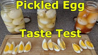 Pickled Egg Taste Test  3 Recipes [upl. by Llenet]