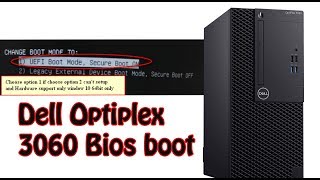 Dell Optiplex 3060 unboxing amp BIOS boot configuration [upl. by Narot]