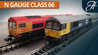 Gaugemaster Collection  N Gauge Class 66  Model Overview and Running Session [upl. by Rramed787]