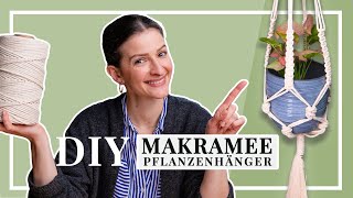 PflanzenHänger aus Makramee ganz einfach selber machen  Blumenampel DIY [upl. by Vally]