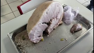 Jambon à los  saumuré et cuit au bouillon Ttes les étapes de la recette comment cuire un jambon [upl. by Plath]