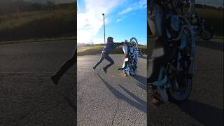 Woopsy 🤷‍♂️ bikelife viral viralvideo viralshort Wipeout crash fail failarmy harleydavidson [upl. by Clintock470]