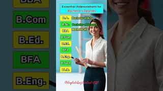 Essential Abbreviations for Bachelors Degrees A Quick Guide to Academic Titles education shorts [upl. by Vachill322]