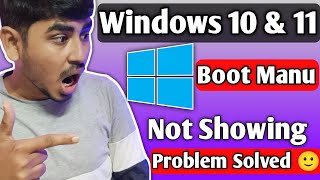 boot menu not showing windows 10  boot menu not opening [upl. by Steck]