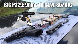 Sig P229 Caliber Conversion in Seconds 9mm 40 SampW 357 SIG ALL IN ONE [upl. by Anirahs776]