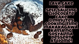 Easy recipe of LAVA CAKE or SELF SAUCING CHOCOLATE CAKE from France8 minutes cooking time dessert [upl. by Animehliw]