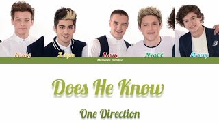 One Direction  Does He Know Color Coded Lyrics [upl. by Odnomor401]