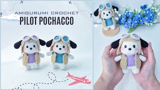 How to Crochet Amigurumi Pilot Pochacco  Cute Amigurumi Pattern  NHÀ LEN [upl. by Assirk220]