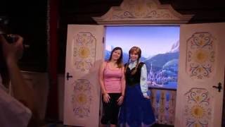 Disneys Frozen Elsa and Anna Characters Meet and Greet at Disneyland 2022 [upl. by Dnomasor]