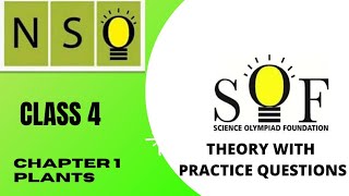 class 4 olympiad  NSO chapter 1 plants  Science olympiad for class 4 [upl. by Atoked992]