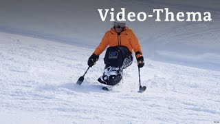 Deutsch lernen mit Videos  MonoSki barrierefrei den Berg hinab  mit deutschen Untertiteln [upl. by Fernyak]