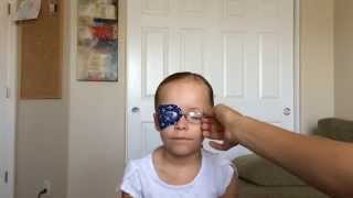 Using a Patch to help improve lazy eye vision for Olivia 6 years [upl. by Stephani]