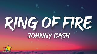 Johnny Cash  Ring Of Fire Lyrics [upl. by Macintosh]